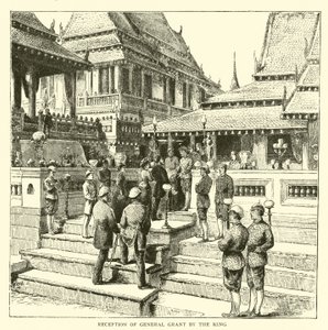 Przyjęcie General Grant przez króla autorstwa American School
