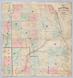 Mapa Rees hrabstw Cook i DuPage autorstwa American School