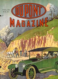 Budowa dróg, przednia okładka magazynu DuPont, maj 1919 autorstwa American School