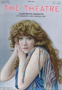 Sarah Bernhardt w roli Czarodziejki, sztuka Sardou, ilustracja na okładce magazynu Teatr, czerwiec 1906 autorstwa American School