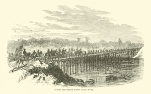 Ratowanie mostu na Rzece Perłowej, kwiecień 1863 r. autorstwa American School