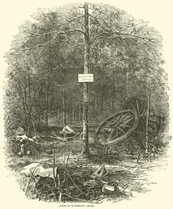 Scena śmierci McPhersona, lipiec 1864 r. autorstwa American School