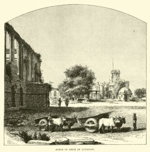Scena oblężenia Lucknow autorstwa American School