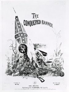 Okładka nutowa do „The Conquered Banner”, wiersz Moiny, muzyka La Hache, wyd. przez AE Blackmar, 1862 autorstwa American School