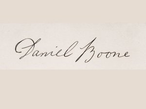 Podpis Daniela Boone autorstwa American School