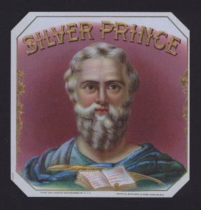 Silver Prince, etykieta na cygaro (chromolitho) autorstwa American School
