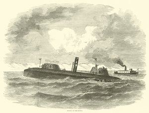 Zatonięcie Keokuka, lipiec 1863 r. autorstwa American School