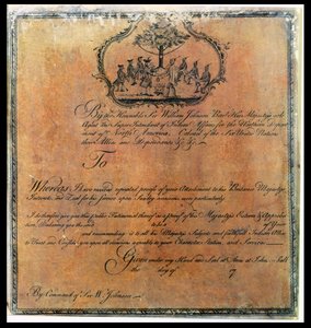 Sir William Johnsons (1715-74) Indyjskie świadectwo, ok. 1770 (patrz także 192704) autorstwa American School