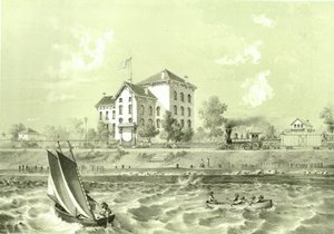 Dom Żołnierzy, z Chicago Illustrated, z opisami literackimi Jamesa W. Sheahana, wyd. Jevne & Almini, Chicago, 1866-67 autorstwa American School