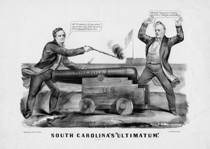 Ultimatum Karoliny Południowej, wydane przez Currier & Ives, Nowy Jork, ok. 1860 r. autorstwa American School