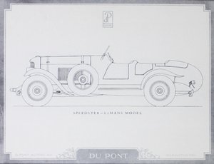 Speedster - model LeMans, DuPont Motor Cars, 1921 autorstwa American School