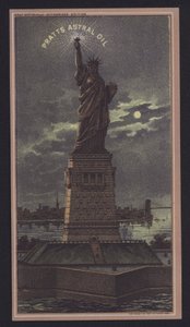 Statua Wolności nocą, olej astralny Pratts autorstwa American School