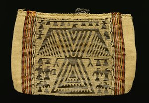 Torba do przechowywania, Potawatomi, ok. 1890 (sznurek bawełniany i przędza wełniana) (patrz również 340992) autorstwa American School