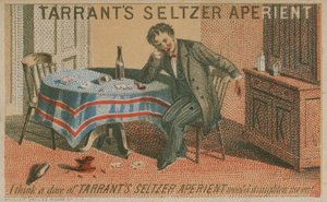 Tarrants Seltzer Aperient, karta handlowa autorstwa American School