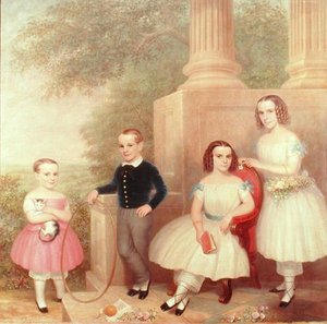 Dzieci Abeela, ok.1852-55 (olej na płótnie) autorstwa American School