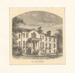 Rezydencja Caton, c.1870 (grawerowanie) autorstwa American School