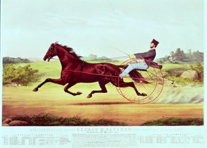 The Celebrated Horse, George M. Patchen, The Champion of the Turf, wygrawerowane przez Nathaniela Curriera (1813-88) i Jamesa Merritta Ivesa (1824-95), 1860