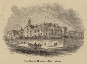 Szpital Charytatywny, Nowy Orlean (grawerowanie) autorstwa American School