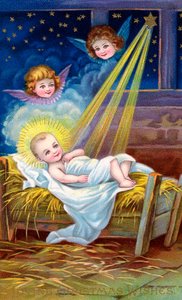 O Menino Jesus na manjedoura autorstwa American School