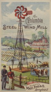 Wiatrak Columbia Steel Wind Mill (chromolitho) autorstwa American School