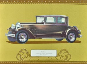 Coupe, A Custom Eight firmy Packard, wyd. 1930 (kolorowa litografia) autorstwa American School