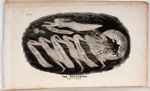 Wybuch, ilustracja z Wizji sądu, czyli prezentu dla wigów z lat 76 i 37 autorstwa Junius Jr., 1938 autorstwa American School