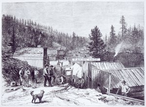 Wojna z Indianami, Deadwood City, Black Hills of Dakota, na podstawie fotografii SJ Morrow autorstwa American School