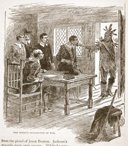 Deklaracja wojny Indian, z pubu książkowego. 1896 autorstwa American School