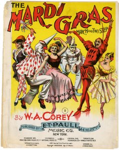 Mardi Gras March and Two Step [okładka nuty], 1897 autorstwa American School