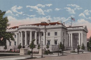 The Memorial Continental Hall, Waszyngton DC (kolorowa litografia) autorstwa American School