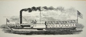 Boczny wózek Mississippi „Caledonia”, ok. 1830 (rycina) autorstwa American School