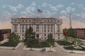 The Municipal Building, Waszyngton DC (kolorowa litografia) autorstwa American School