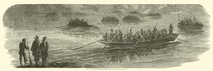 Natarcie korpusu Sedgwicks przez rzekę Rappahannock, kwiecień 1863 r. autorstwa American School