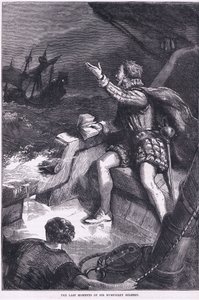 Ostatnie chwile Sir Humphreya Gilberta, ilustracja z pubu Cassell
