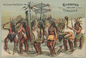Taniec w rakietach śnieżnych (chromolitho) autorstwa American School