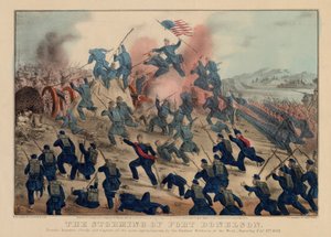 Szturm na Fort Donelson, wyd. autorstwa Currier i Ives, 1862 autorstwa American School