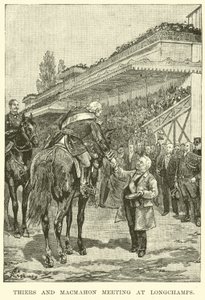 Thiers i Macmahon spotykają się w Longchamps autorstwa American School