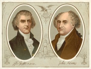 Thomas Jefferson, John Adams (chromolitho) autorstwa American School