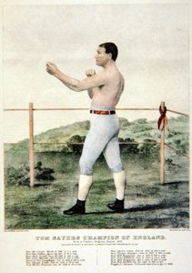 Tom Sayers, z grafiki Currier & Ives (kolor lito) autorstwa American School
