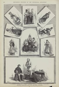 Tradycyjne szwedzkie stroje, Wystawa Stulecia, Filadelfia, Pensylwania, USA autorstwa American School