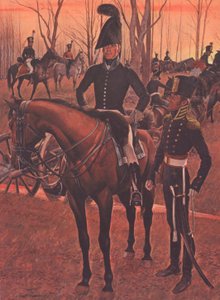 Artyleria konna USA, c.1812 (kolor lito) autorstwa American School
