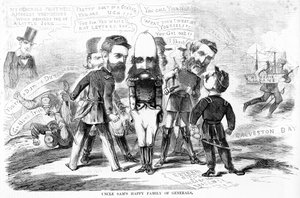 Wuj Sams Szczęśliwa rodzina generałów, ok. 1863 r. autorstwa American School