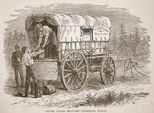 United States Military Telegraph Wagon, z pubu książkowego. 1896 autorstwa American School