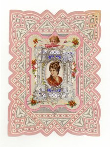 Wiktoriańska dama na karcie autorstwa American School