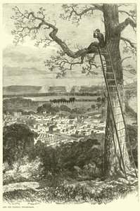Widok Chattanooga i Obozowiska Federalnego, listopad 1863 r. autorstwa American School