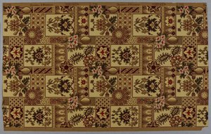 Tapeta, wzór, ok. 1885 r. Papier z nadrukiem autorstwa American School