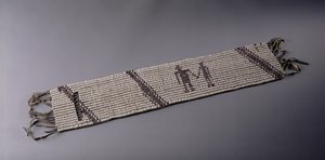 Pas Wampum, wykonany przez Indian Lenni Lenape, Pensylwania autorstwa American School
