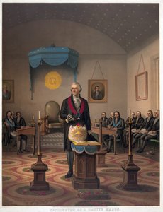 Waszyngton jako mistrz mason, wyd. 1870 autorstwa American School