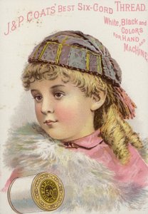 Młoda dziewczyna w kapeluszu i szaliku autorstwa American School