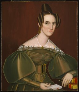 Jeannette Woolley, później pani John Vincent Storm, ok. 1838 (olej na płótnie) autorstwa Ammi Phillips
